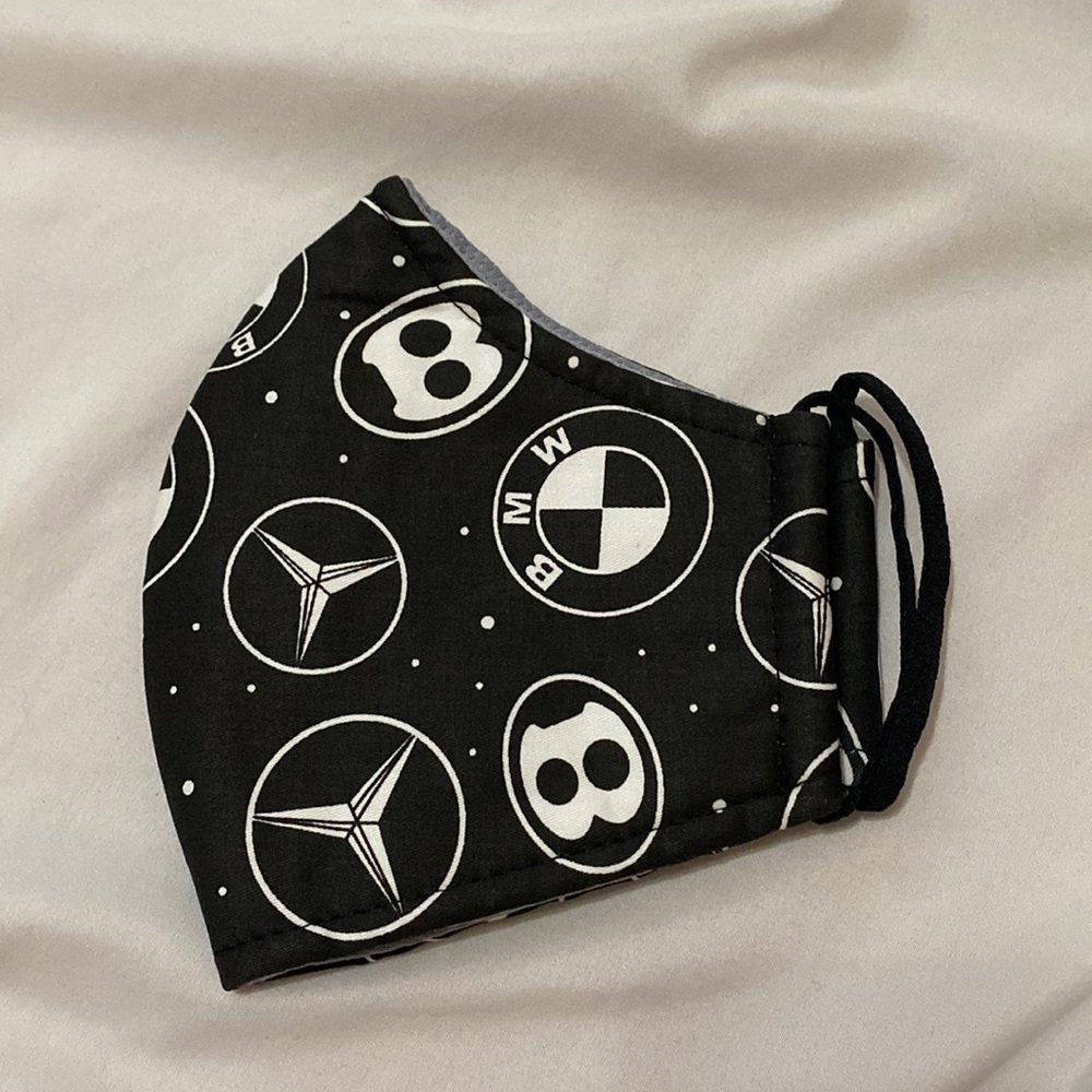 BMW and Mercedes Benz Logo Adult size Facemask - Brand New